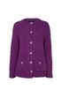 Chanel 22A Chunky Knit Cardigan, £2,200, Clothing, Purple, Wool, Front view