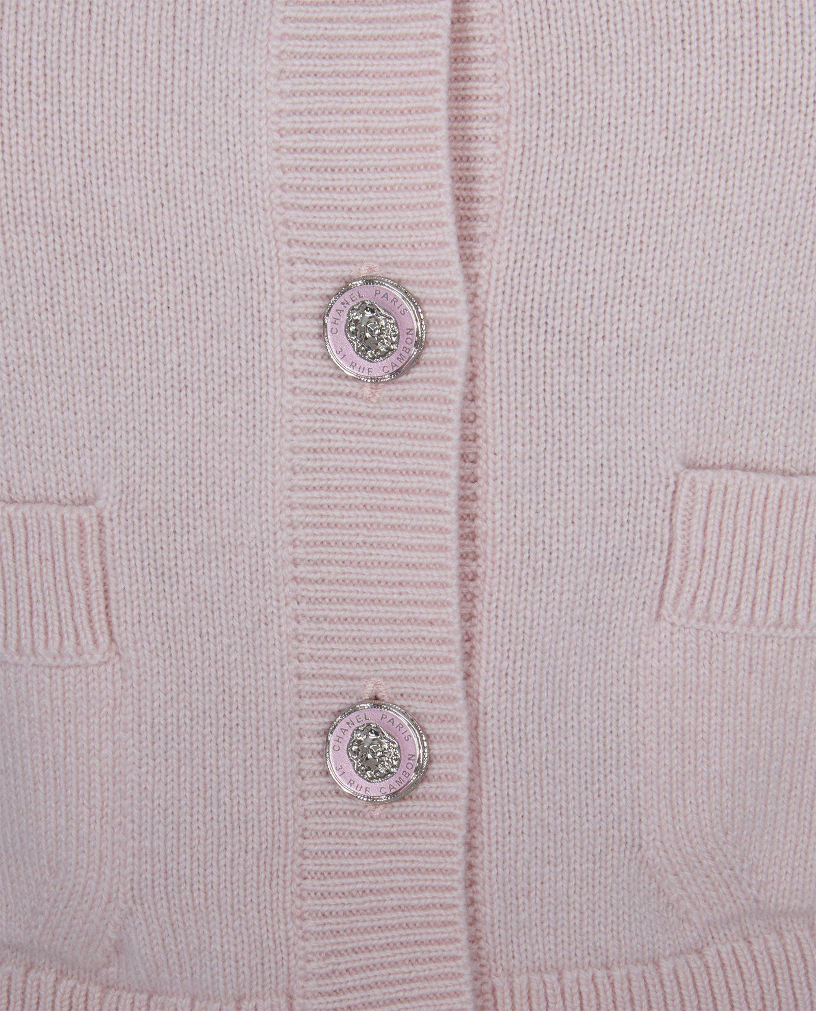 Chanel Short Sleeve Cardigan, &pound;750, Clothing, Pink, Cashmere, Other view