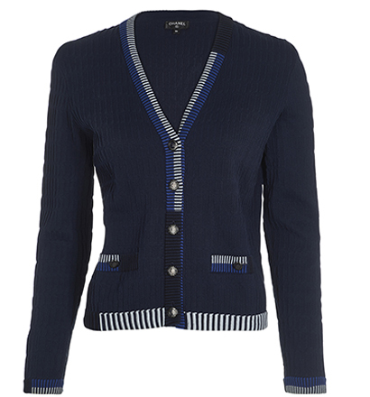 Chanel Button Up Cardigan, front view
