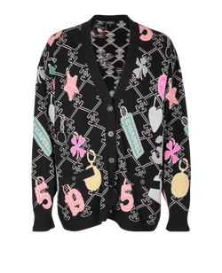 Chanel Knit Cardigan, Cashmere, Black/Multi, UK18, 3*