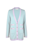 Chanel 24C Long Cardigan, &pound;1,800, Clothing, Blue/Light Blue/Purple, Cashmere, Front view
