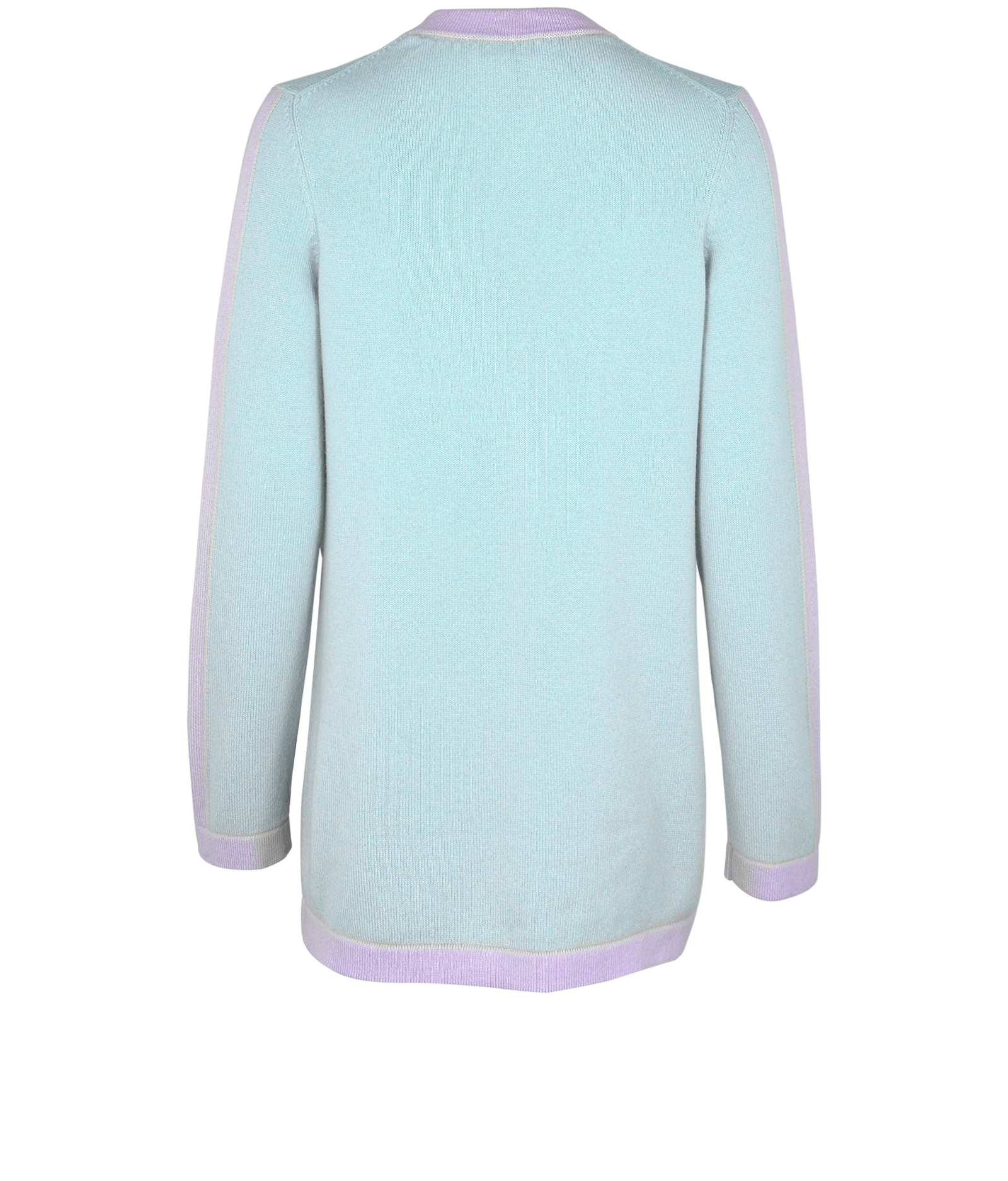 Chanel 24C Long Cardigan, &pound;1,800, Clothing, Blue/Light Blue/Purple, Cashmere, Back view