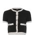 Chanel Button Up Cardigan, £750, Clothing, Black/White, Cotton, Front view