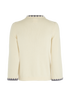 Chanel Contrast Trim Cardigan, &pound;695, Clothing, Cream, Cashmere, Back view