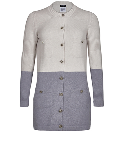 Chanel Grey Cardigan, front view