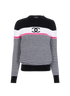 Chanel Striped CC Pullover, front view