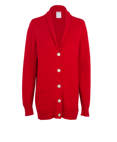 Chanel Logo Button Cardigan, front view