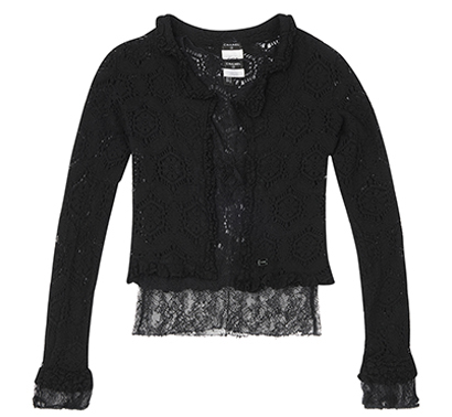 Chanel 2004 Lace Top and Cardigan, front view