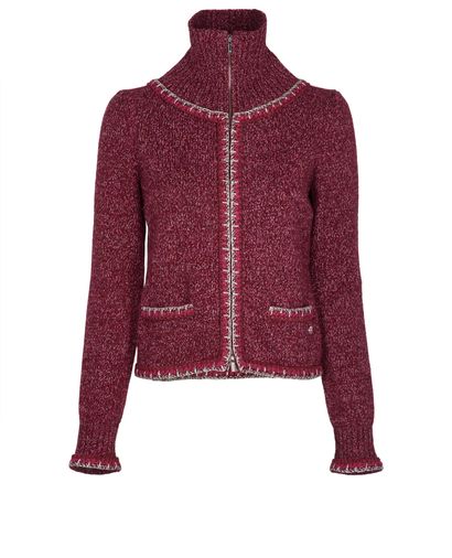 Chanel Knitted Zip Up Jumper, front view