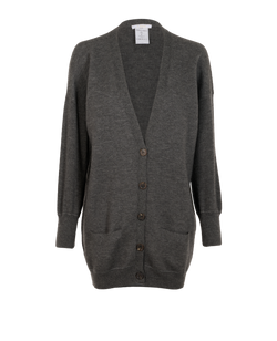 Chloe V Neck Cardigan, Wool/Cashmere, Grey, Sz M, 2*