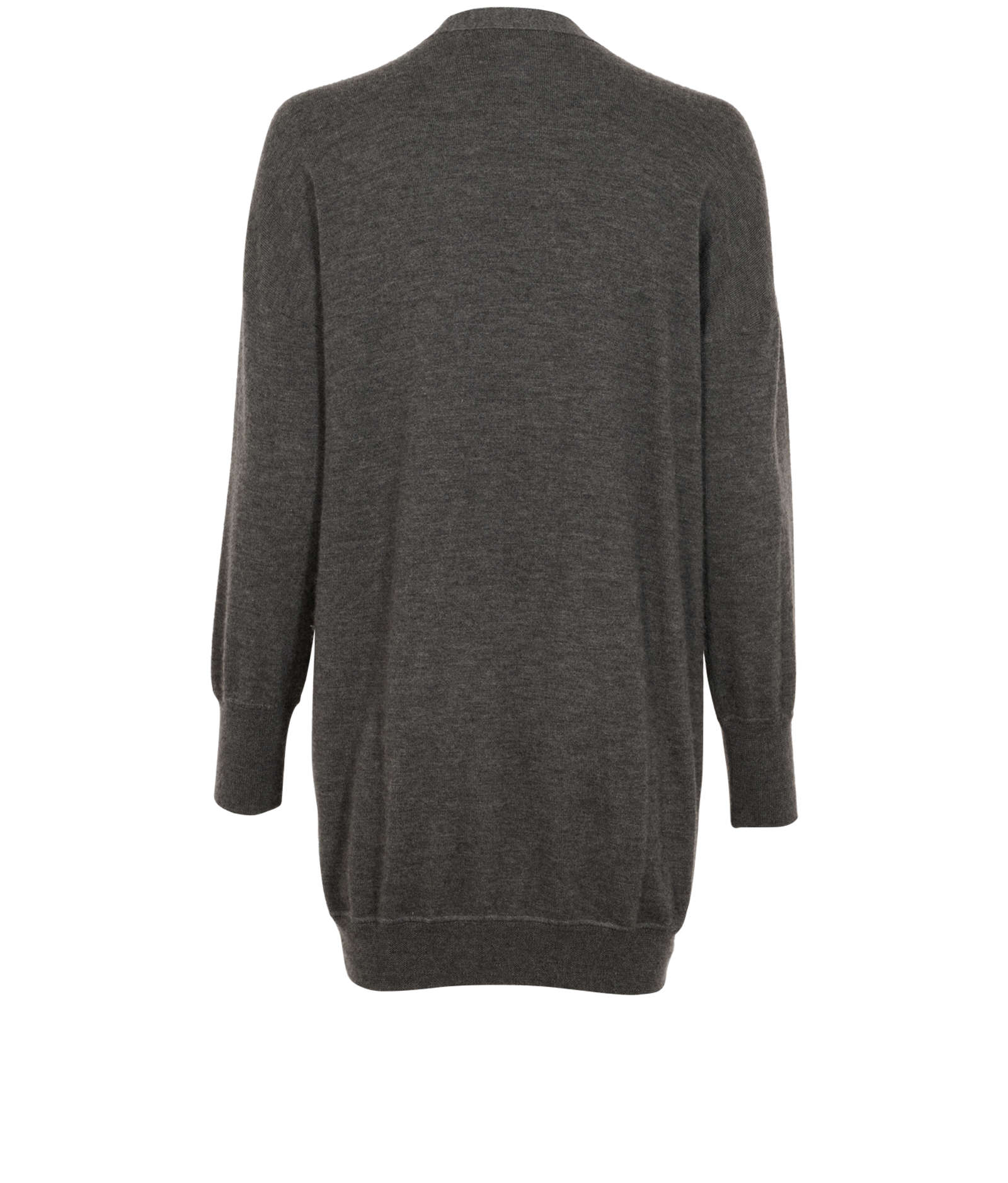 Chloe V Neck Cardigan, &pound;150, Clothing, Grey, Cashmere/Wool, Back view