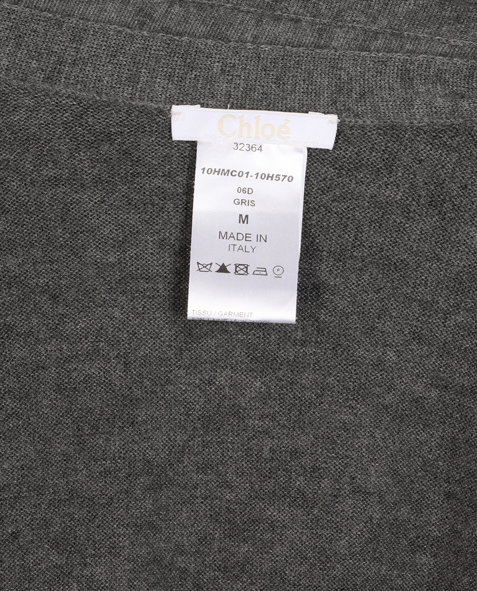 Chloe V Neck Cardigan, &pound;150, Clothing, Grey, Cashmere/Wool, Other view