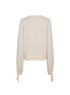 Chloe Lace Detail Jumper, &pound;195, Clothing, Cream, Silk/Wool, Back view