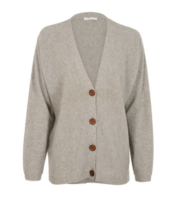 Chloe Button Up Cardigan, Cashmere, Grey, Sz M, 2*