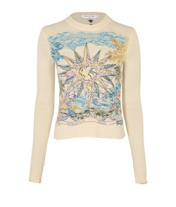 Christian Dior Reve D'Infini Jumper, Cashmere, Cream/Multi, UK6, 2*