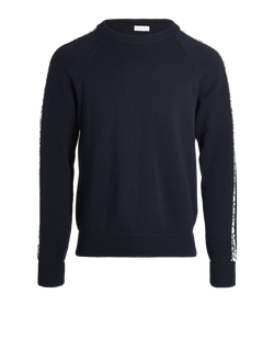 Christian Dior Oblique Panel Jumper, Mens, Cotton, Navy, Sz M, 3*