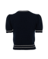 Christian Dior Short Sleeved Jumper, &pound;850, Clothing, Navy, Cashmere/Wool, Back view