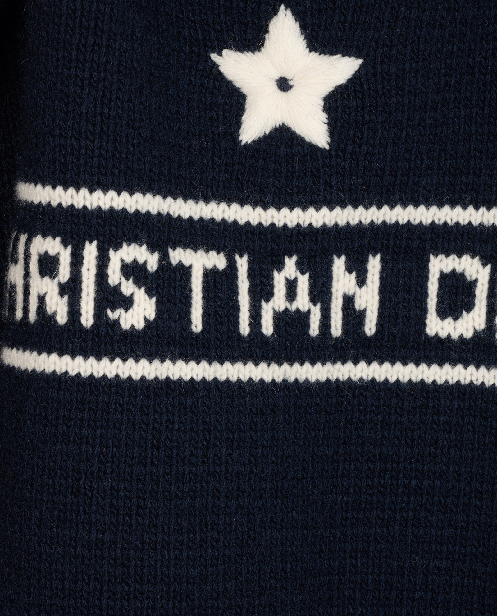 Christian Dior Short Sleeved Jumper, &pound;850, Clothing, Navy, Cashmere/Wool, Other view