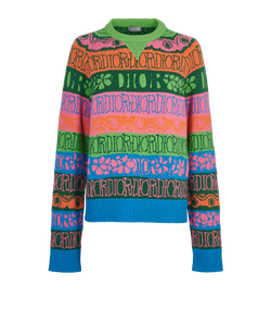 Christian Dior x Stussy Jumper, Wool, Multi, Sz M, 3*