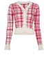 Christian Dior Plaid Knit Cardigan, front view