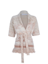 Christian Dior Chez Moi Belted Cardigan, £750, Clothing, Pink/White, Cashmere/Wool, Front view