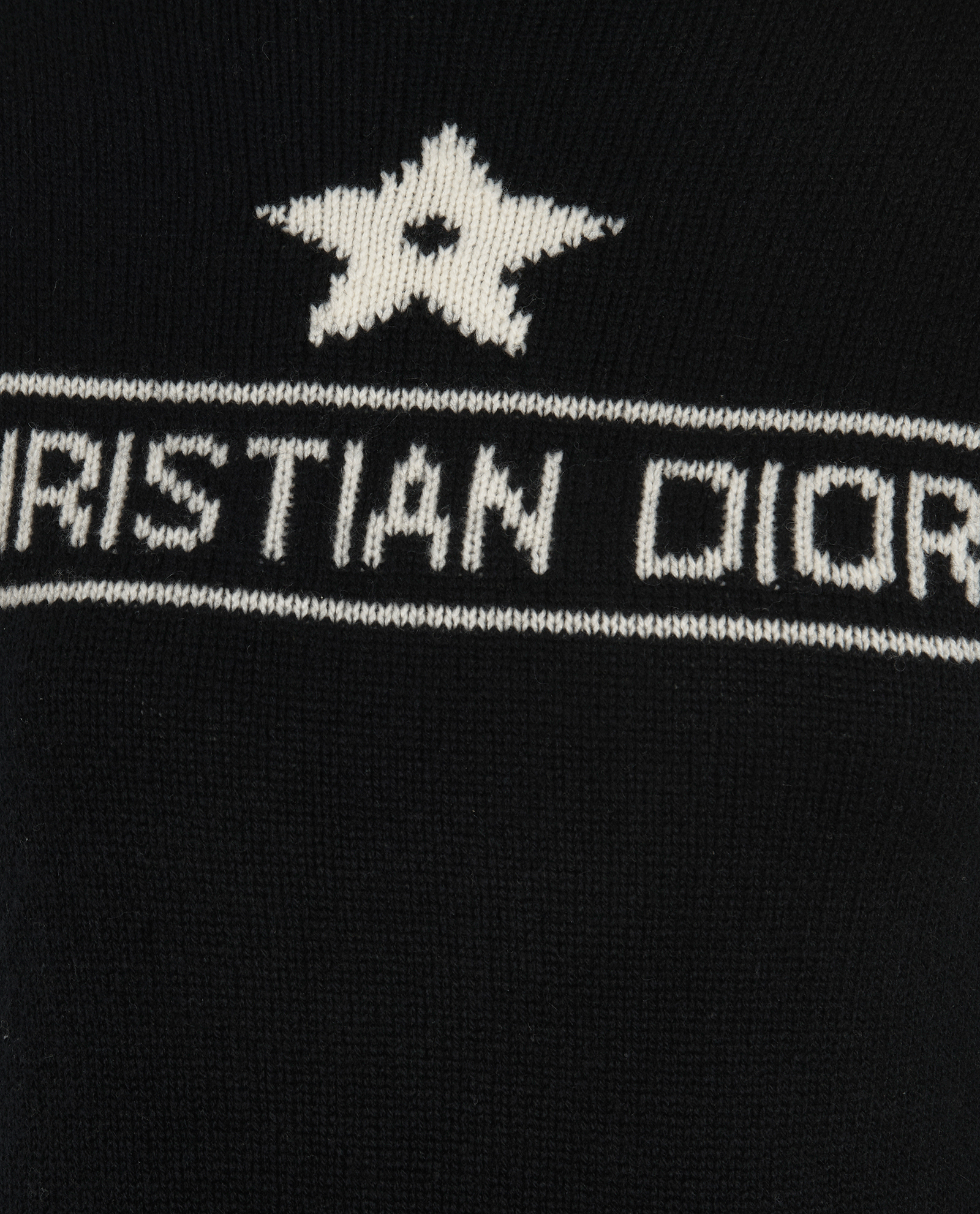 Christian Dior Logo Sweater, &pound;695, Clothing, Black/White, Cashmere, Other view