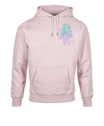 Christian Dior X Alex Foxton Floral Hoodie, &pound;450, Clothing, Pink, Cotton, Front view