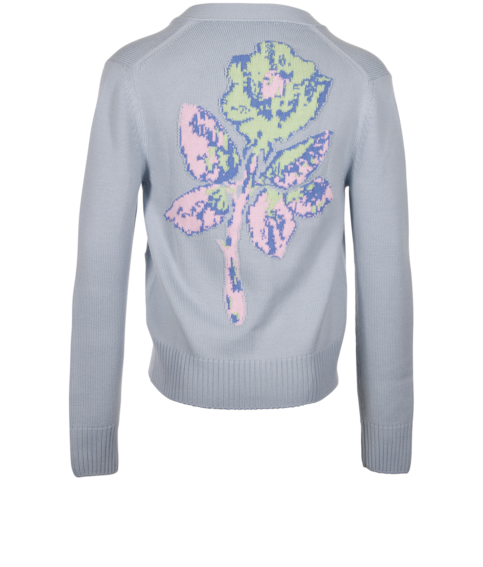 Christian Dior X Alex Foxton Floral Cardigan, &pound;395, Clothing, Blue, Wool, Back view