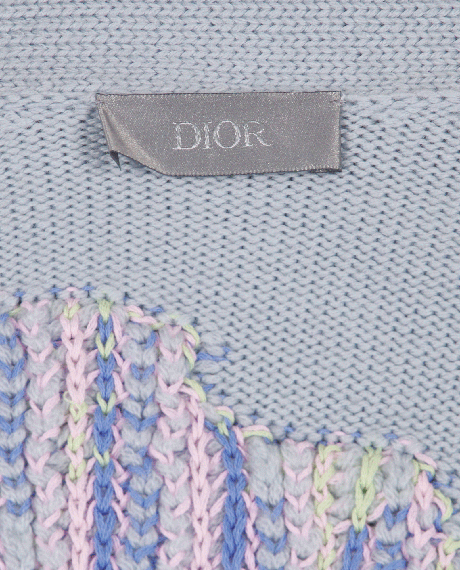 Christian Dior X Alex Foxton Floral Cardigan, &pound;395, Clothing, Blue, Wool, Other view