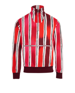 Dolce & Gabbana Striped Sweatshirt, Mens, Cotton, Red/White/Black,Sz S,2*