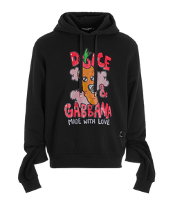 Dolce & Gabbana X Gianpiero Printed Hoodie, Mens, Cotton, Black, Sz S, 3*