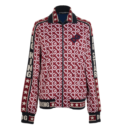 Dolce & Gabbana DG Mania Track Jacket, &pound;150, Clothing, Navy/Red, Polyester (Polymer), Front view