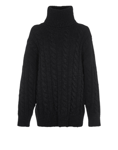 Dolce & Gabbana Wool Cable Knit Turtle Neck, front view