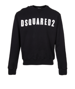 D Squared Logo Jumper, Mens, Cotton, Black, Sz L, 2*