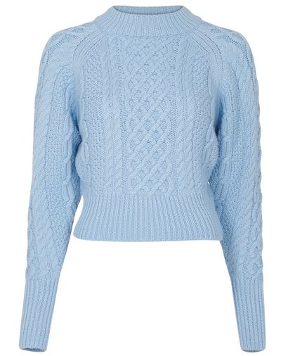 Emilia Wickstead Emory Chunky Cable Knit Sweater, front view