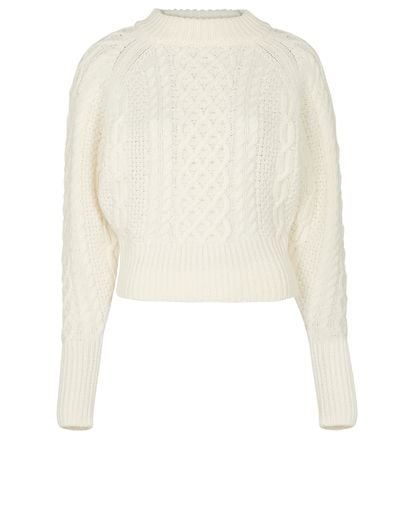 Emilia Wickstead Emory Chunky Cable Knit Sweater, front view