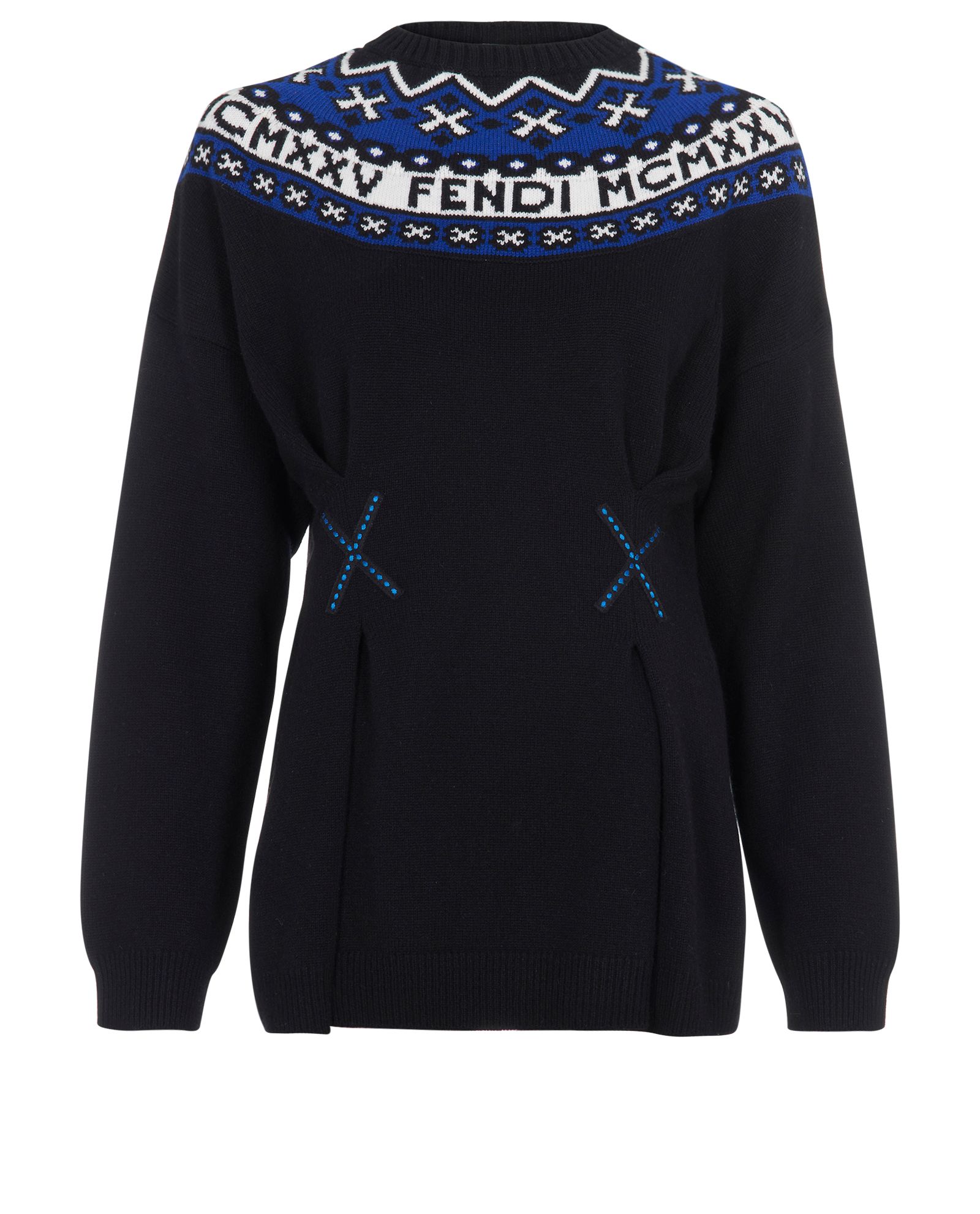 Fendi Fair Isle Logo Jumper Jumpers Designer Exchange Buy Sell Exchange