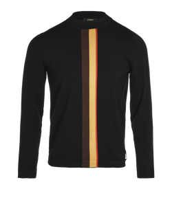 Fendi Colour Strip Jumper, Cotton, Black, UK14, 2*