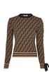 Fendi Ribbon Sleeve Jumper, front view