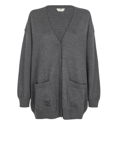 Fendi Logo Cardigan, front view