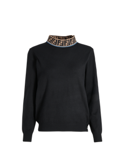 Fendi Men s Zucca Print Turtleneck Jumpers Designer Exchange Buy Sell Exchange