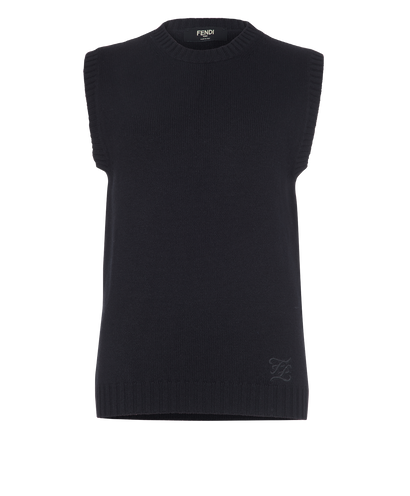 Fendi Embriodered Logo Gilet Jumper, front view