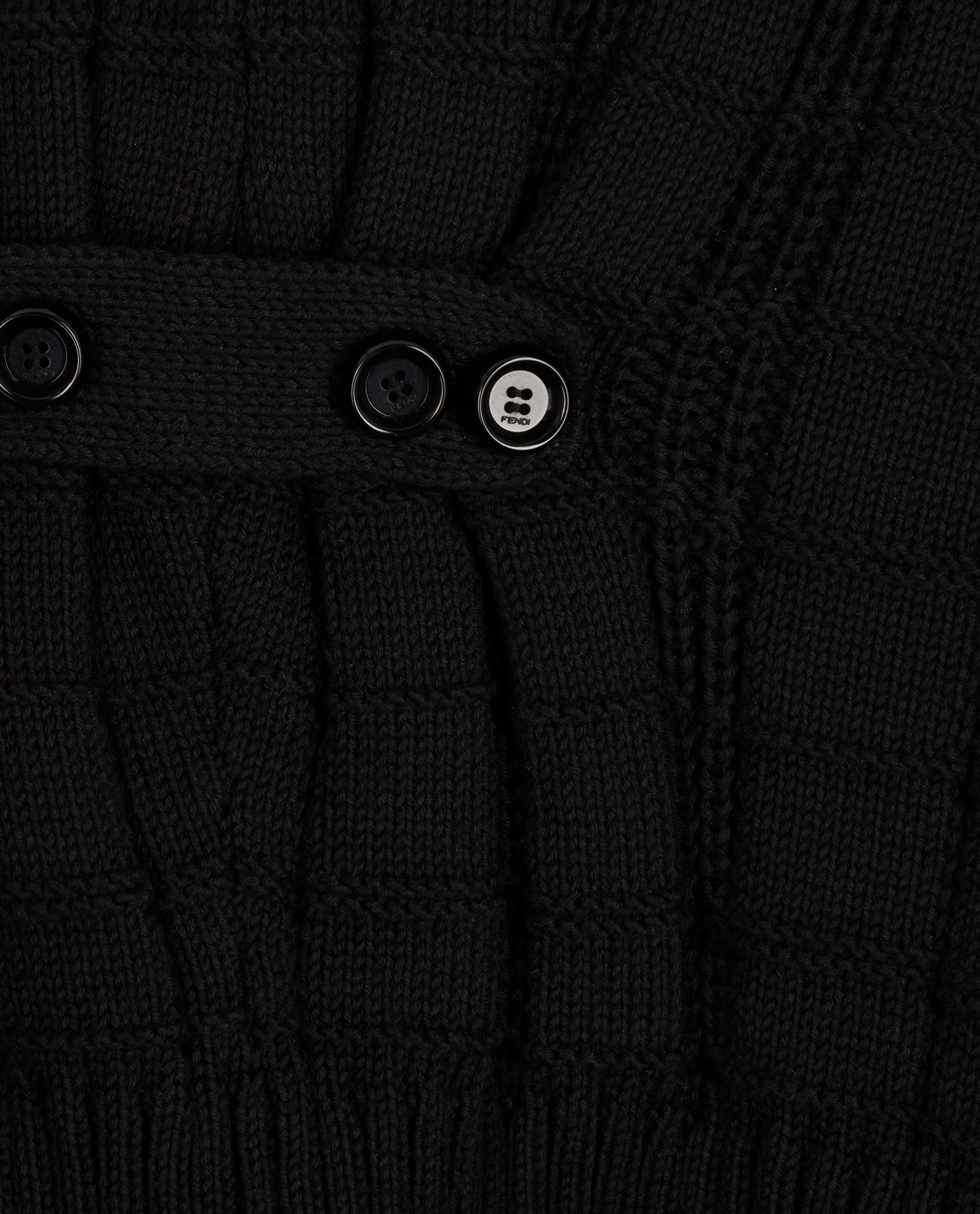 Fendi Knit Short Sleeve Cardigan, &pound;220, Clothing, Black, Cotton, Other view