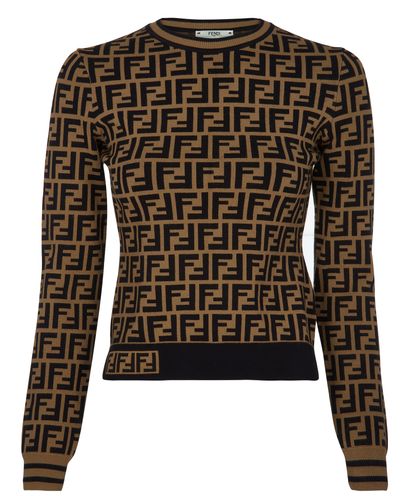 Fendi FF Motiv Jersey Jumper, front view