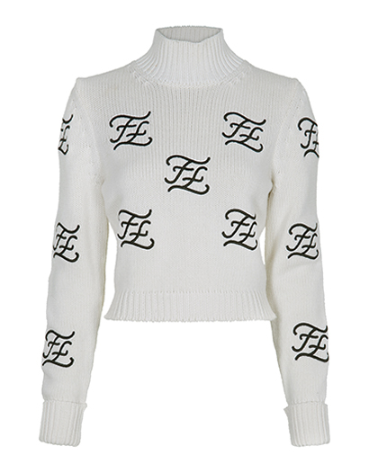 Fendi Calligraphy Cropped Jumper, front view