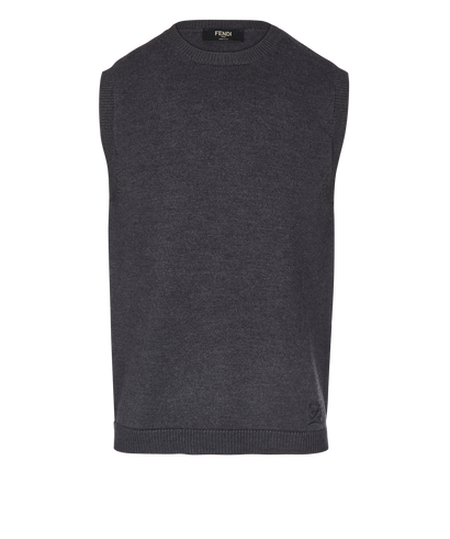 Fendi Embriodered Logo Gilet Jumper, front view