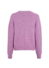Ganni Melange Effect Crew Jumper, &pound;110, Clothing, Purple, Alpaca Wool/Cotton, Back view