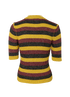 Ganni Glitter Striped Jumper, &pound;60, Clothing, Pink/Yellow, Viscose, Back view