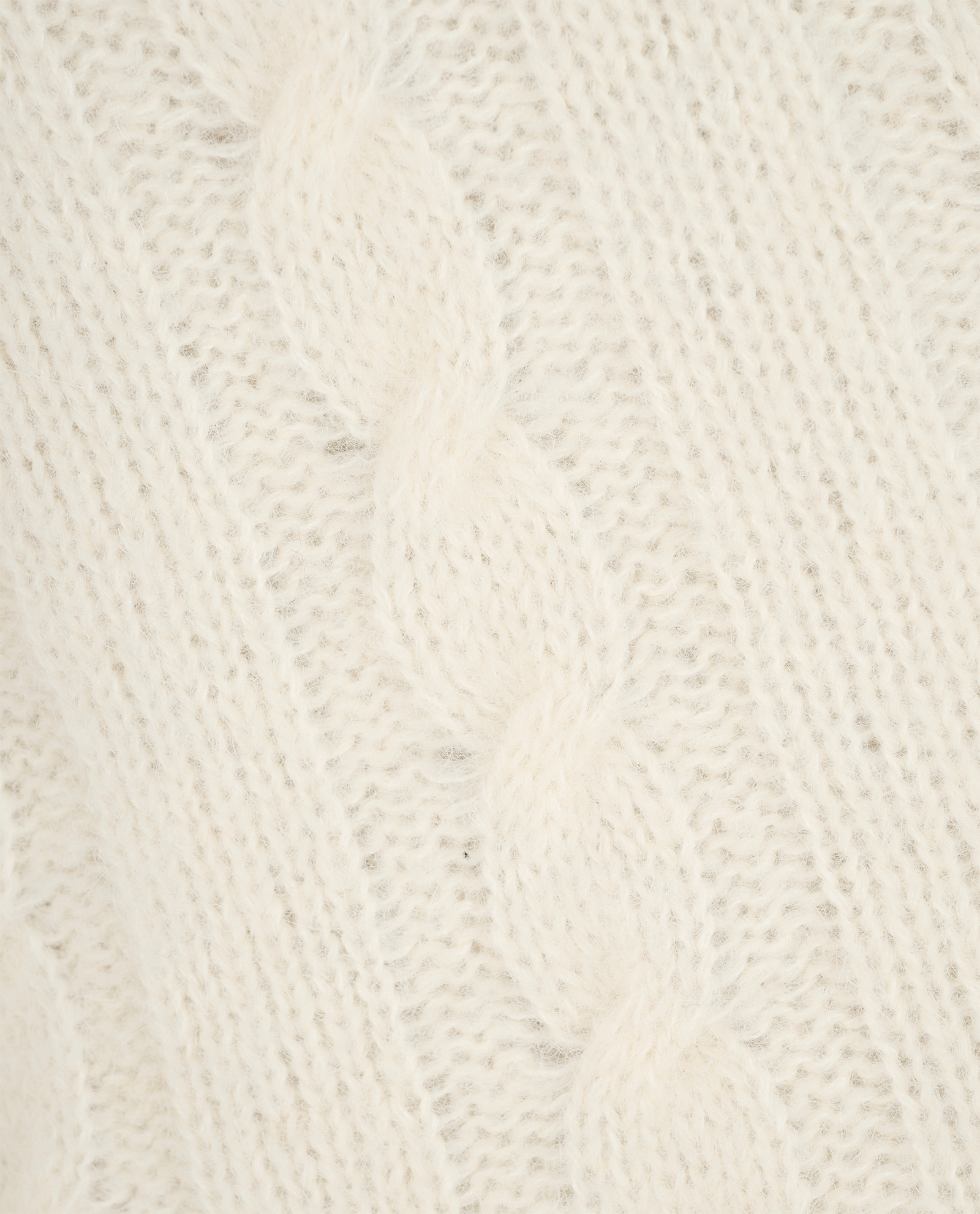 Ganni Cable Knit Turtleneck Sweater, &pound;80, Clothing, Cream, Alpaca Wool/Polyester (Polymer), Other view