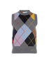 Ganni Harlequin Knit Vest, front view